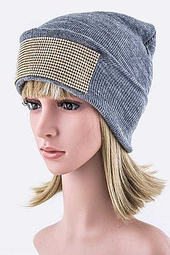 Trendy Crystals Sheet Beanie Hat LA-HA400066