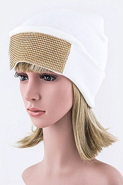 Trendy Crystals Sheet Beanie Hat LA-HA400066