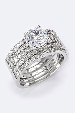 Hinged 5 Layers Cubic Zirconia Ring LACW1835
