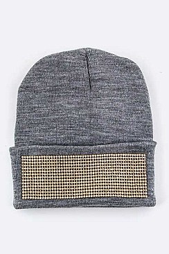 Trendy Crystals Sheet Beanie Hat LA-HA400066