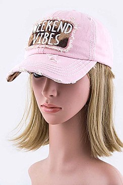 WEEKEND VIBES Embroidery Cotton Cap LA-T13WKN02