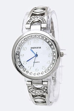 Stylish Crystal Dial Bracelet Watch LA-LDM1178