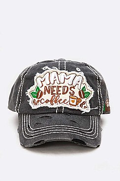 Iconic Mama Needs Coffee Cotton Cap