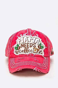 Iconic Mama Needs Coffee Cotton Cap