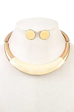 VIBRANT METAL LINK COLLAR NECKLACE SET