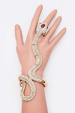 Stylish Snake Statement Palm Ring Bracelet
