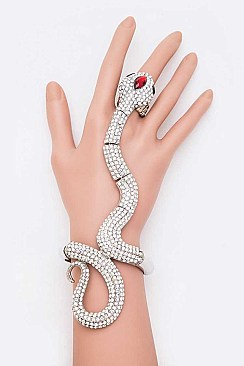 Stylish Snake Statement Palm Ring Bracelet