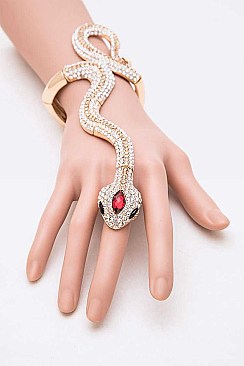 Stylish Snake Statement Palm Ring Bracelet