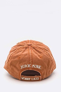 'Hike More Worry Less' Patch Vintage Cotton Cap LA-T13HIK02