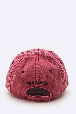 PARADISE Embroidered Patch Cotton Cap LA-T13PAR01