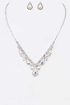 Fashion 3 PC Rhinestone Necklace Set