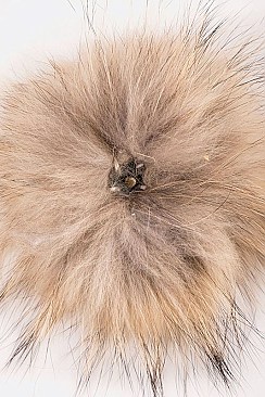 Pineapple Knit Beanie With Raccoon Fur Pompom LA-EXP1007