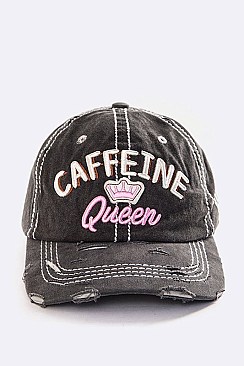 Caffeine Queen Iconic Washed Vintage Cap LA-T13COF02