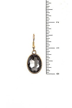 OVAL GEM PENDANT BIB NECKLACE SET