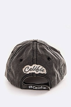 CELFIE Embroidery Cotton Cap LA-T13CEL01