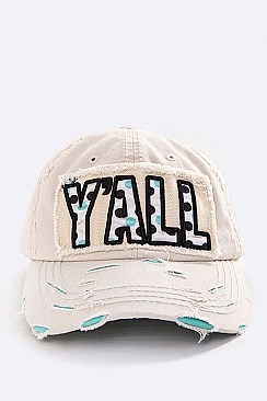 Y'all Embroidered Distressed Cotton Cap LA-T13YAL03