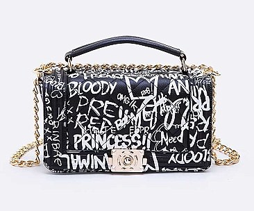 Iconic Graffiti Quilted Shoulder Bag