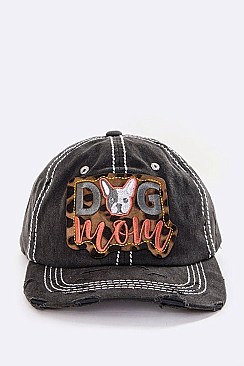 Dog Mom Patch Vintage Wash Cap LA-T13DOG01