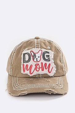 Dog Mom Patch Vintage Wash Cap LA-T13DOG01