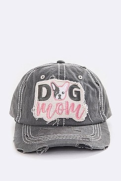 Dog Mom Patch Vintage Wash Cap LA-T13DOG01