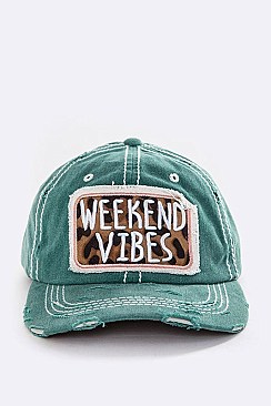 WEEKEND VIBES Embroidery Cotton Cap LA-T13WKN02