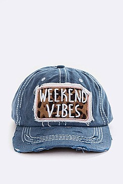 WEEKEND VIBES Embroidery Cotton Cap LA-T13WKN02
