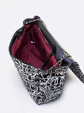 Graffiti Oversize Shoulder Bag