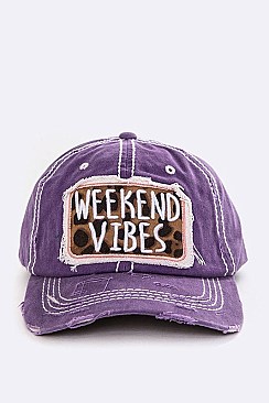 WEEKEND VIBES Embroidery Cotton Cap LA-T13WKN02