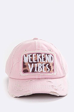 WEEKEND VIBES Embroidery Cotton Cap LA-T13WKN02