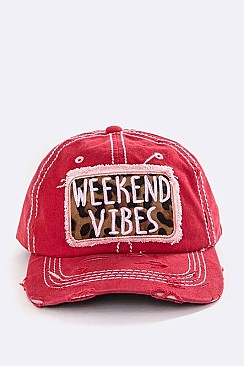 WEEKEND VIBES Embroidery Cotton Cap LA-T13WKN02
