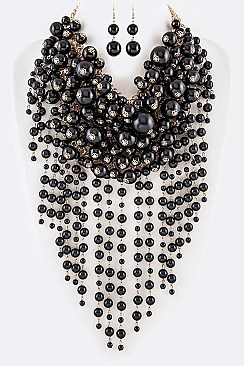 Head Turner Rich-Layered Pearl Necklace Set LA-ST0062