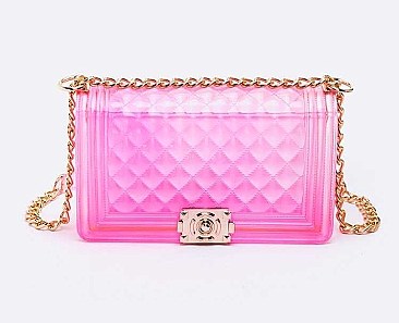 Lovely Quilted Embossed Iconic Jelly Bag