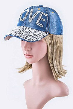 Crystal MOVE Embelished Fashion Denim Cap LA-EMH8487DD