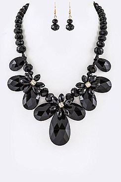 Crystal Iconic Floral Necklace Set LAGNE2055