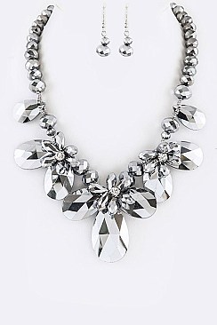 Crystal Iconic Floral Necklace Set LAGNE2055