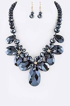 Crystal Iconic Floral Necklace Set LAGNE2055