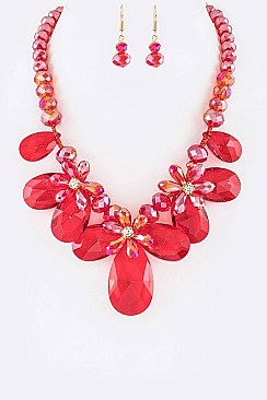Crystal Iconic Floral Necklace Set LAGNE2055