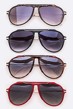 Pack of 12 Iconic Aviator Sunglasses Set