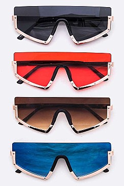 Pack of 12 Iconic Shield Inspired Sunglasses Set