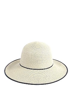 ROUND TOP WIDE BRIM HAT