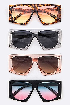 Pack of 12 Square Shield Inspired Sunglasses Set