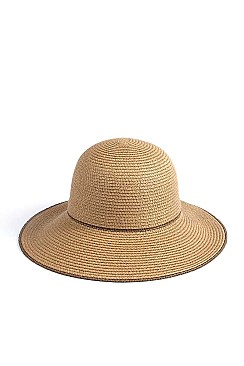 ROUND TOP WIDE BRIM HAT