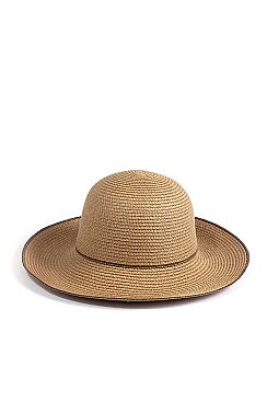 ROUND TOP WIDE BRIM HAT