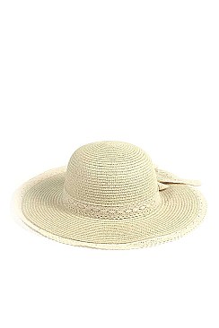ROUND TOP LACE TRIM HAT