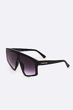 Pack of 12 Oversized Cleare Frame Shield Inspired Sunglasses