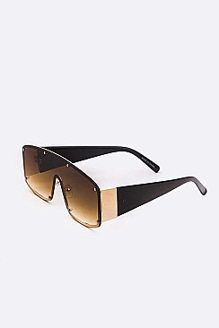 Pack of 12 Oversized Shield Inspired Sunglasses Set