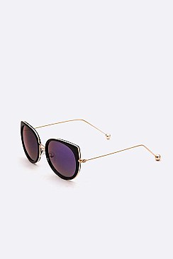 Pack of 12 Oversize Round Cat Eye Sunglasses Set