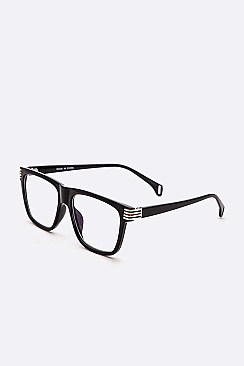 Pack of 12 Classic Blue Block Glasses Set
