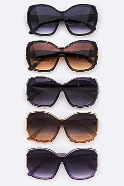 Pack of 12 Oversize Fashion Sunglasses Set