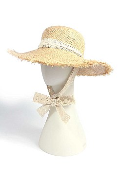 ROUND TOP LACE TRIM HAT